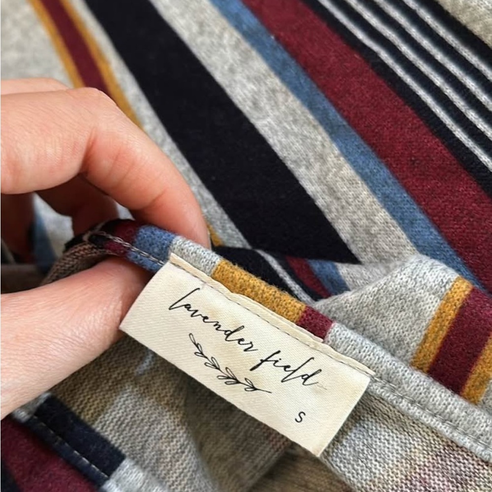 Lavender Field Multicolor Striped Knit